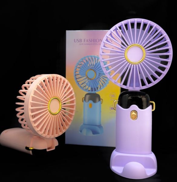Mini Fan Masaüstü Taşınabilir Telefon Stantlı El Fan