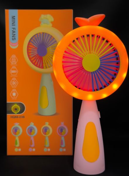 Işıklı Mini Fan Masaüstü Taşınabilir Telefon Stantlı El Fan
