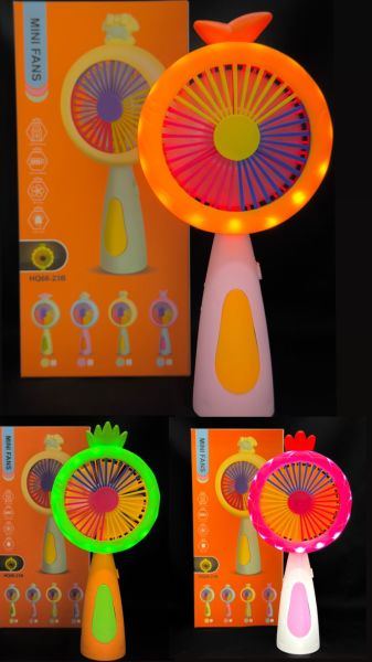 Işıklı Mini Fan Masaüstü Taşınabilir Telefon Stantlı El Fan