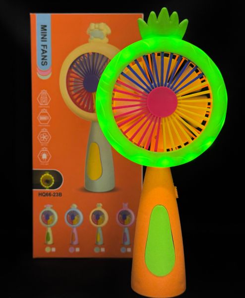 Işıklı Mini Fan Masaüstü Taşınabilir Telefon Stantlı El Fan