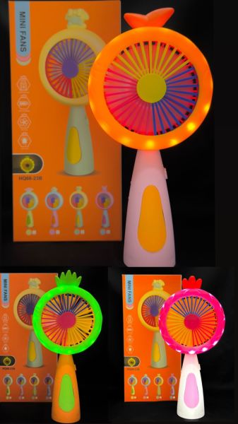 Işıklı Mini Fan Masaüstü Taşınabilir Telefon Stantlı El Fan
