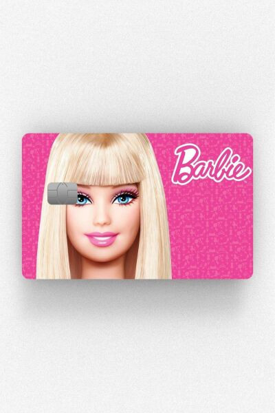 Barbie BebekTasarımlı Kredi Kartı Kaplama Stickeri Papara, Tosla, Kredi Kartı Için Uyumlu