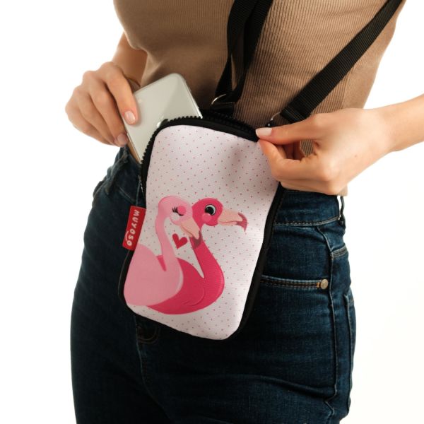 Flamingo Baskılı Telefon Çantası