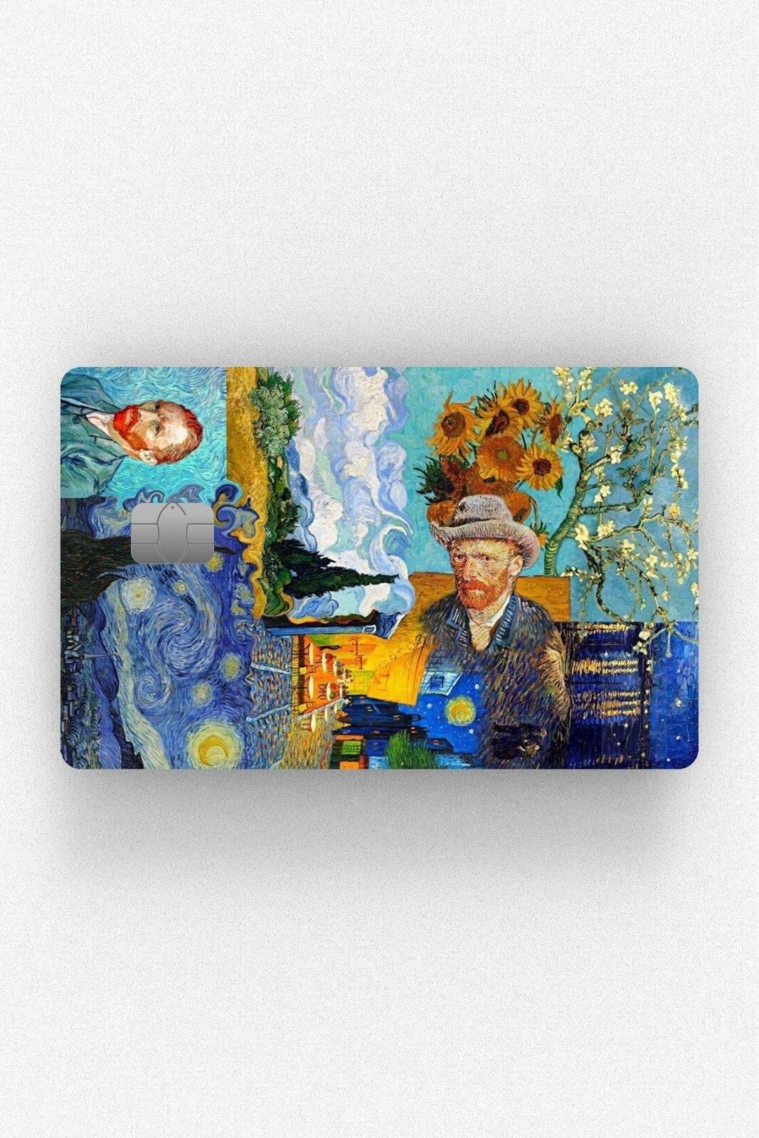 Van Gohg Kredi Kartı Kaplama Stickeri Papara, Tosla, Kredi Kartı Için Uyumlu