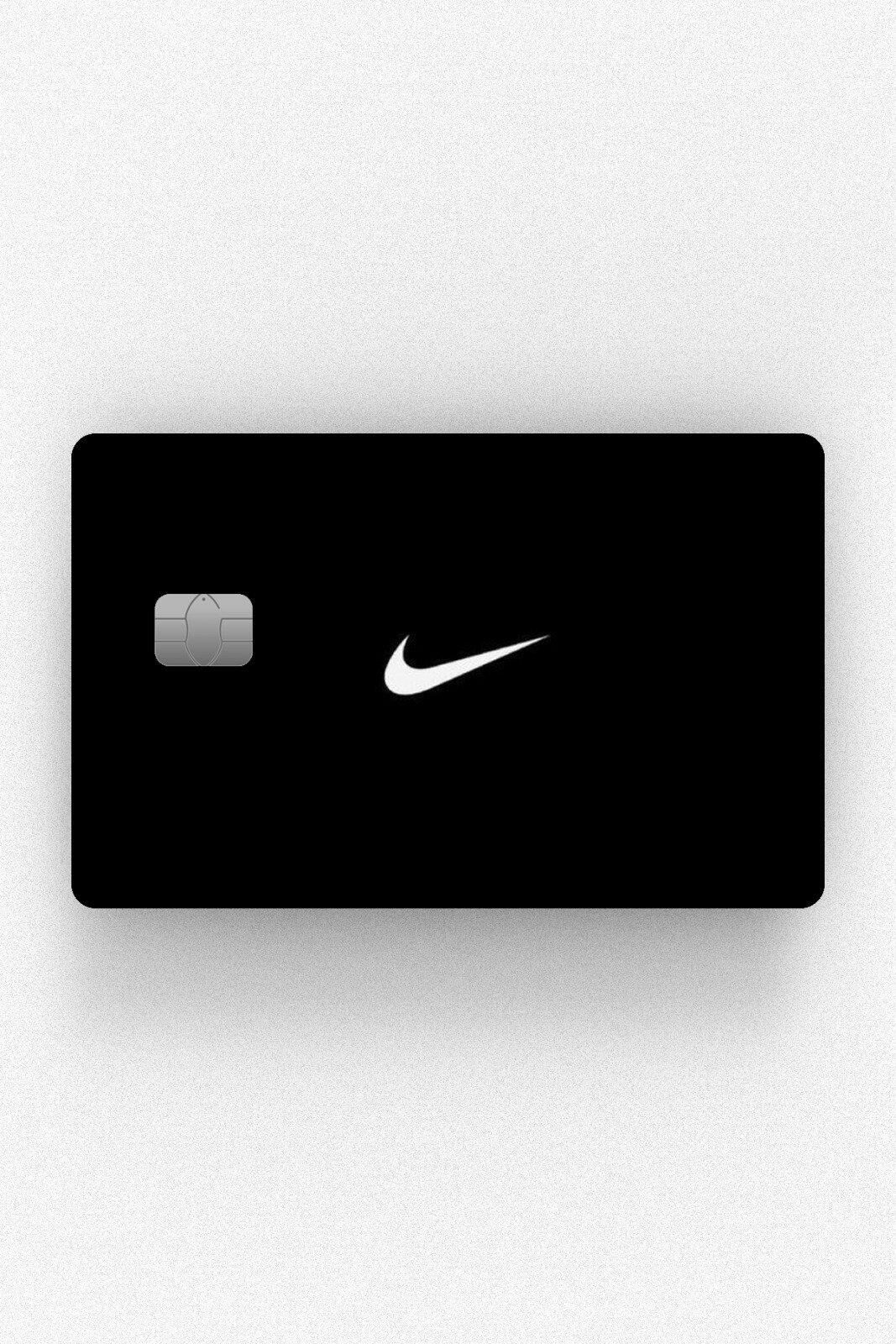 Nike Siyah Kredi Kartı Kaplama Stickeri Papara, Tosla, Kredi Kartı Için Uyumlu