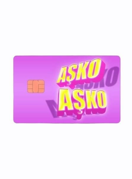 Aşko Aşko Kredi Kartı Kaplama Stickeri Papara, Tosla, Kredi Kartı Için Uyumlu