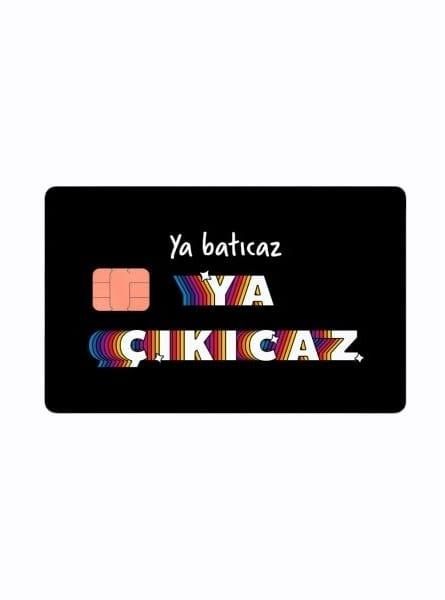 Batıcaz Çıkıcaz Kredi Kartı Kaplama Stickeri Papara, Tosla, Kredi Kartı Için Uyumlu