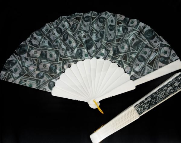 Dolar Desenli Yelpaze