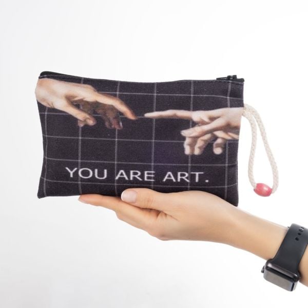 You Are Art Baskılı Bez Kalemlik Cüzdan