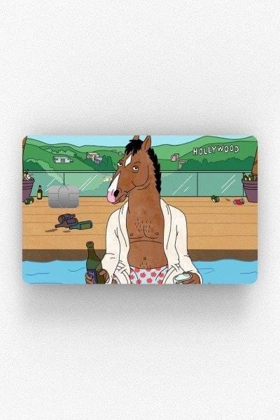 Hollywood BoJack Horseman Kredi Kartı Kaplama Stickeri Papara, Tosla, Kredi Kartı Için Uyumlu