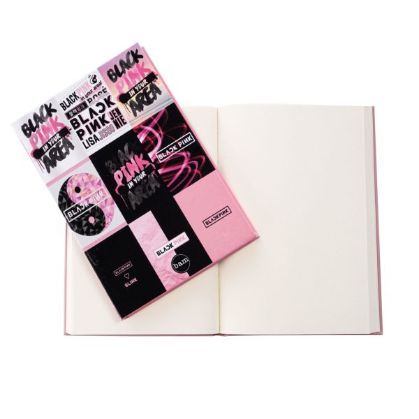 Black Pink Tasarımlı Lastikli Defter Tasarımlı Lastikli Defter