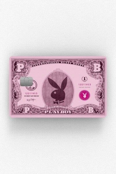 Playboy Pembe Dolar Kredi Kartı Kaplama Stickeri Papara, Tosla, Kredi Kartı Için Uyumlu