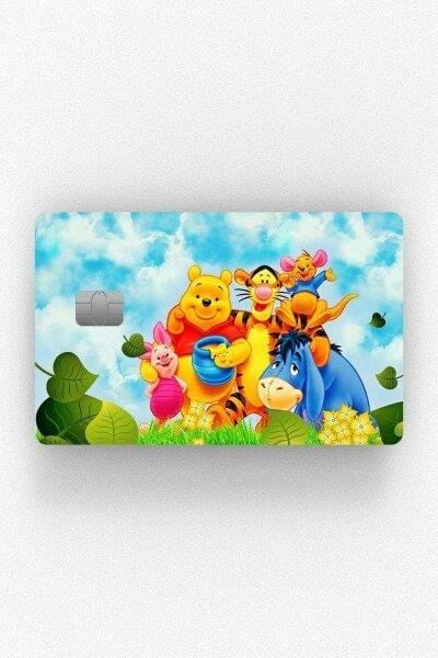 Winne The Pooh Kredi Kartı Kaplama Stickeri Papara, Tosla, Kredi Kartı Için Uyumlu