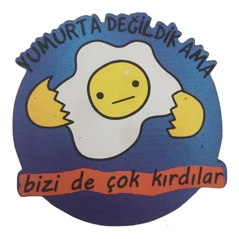 Yumurta Baskılı Bardak Altlığı