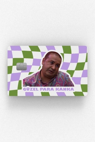 Kolpaçino Güzel Para Kanka Kredi Kartı Kaplama Stickeri Papara, Tosla, Kredi Kartı Için Uyumlu