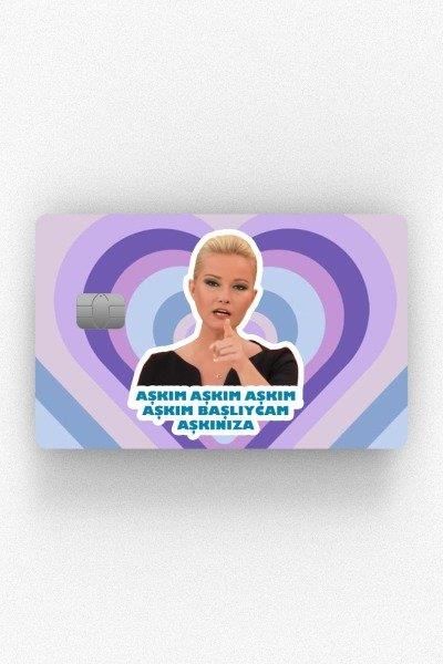 Müge Anlı Başlıcam Aşkınıza Kredi Kartı Kaplama Stickeri Papara, Tosla, Kredi Kartı Için Uyumlu