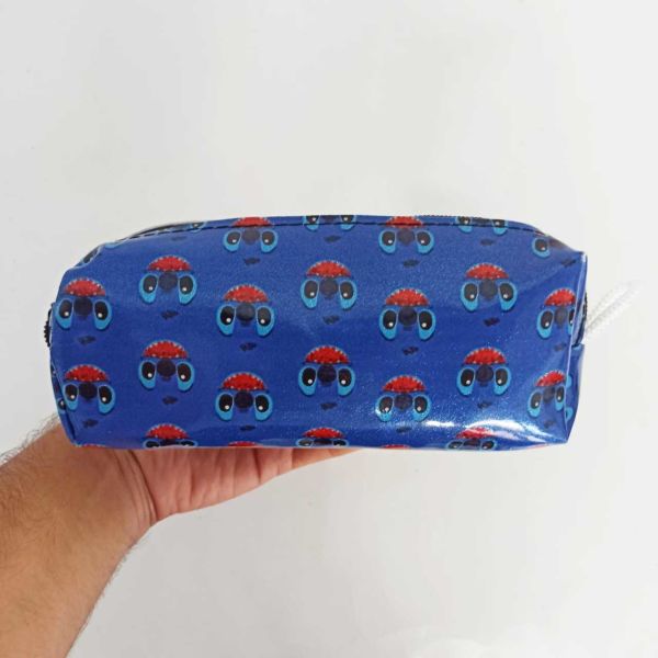 Stitch Baskılı Simli Kalemlik Makyaj Çantası