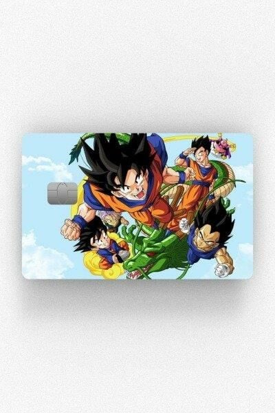 Dragon Ball Kredi Kartı Kaplama Stickeri Papara, Tosla, Kredi Kartı Için Uyumlu