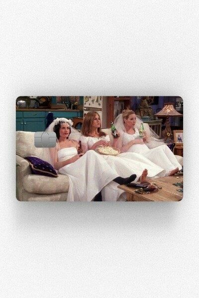 FRIENDS Gelinlik Kredi Kartı Kaplama Stickeri Papara, Tosla, Kredi Kartı Için Uyumlu