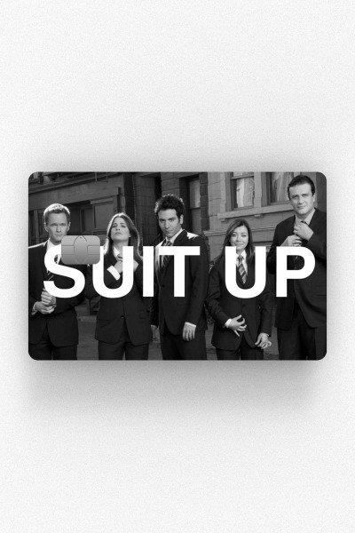 HIMYM Suit Up Kredi Kartı Kaplama Stickeri Papara, Tosla, Kredi Kartı Için Uyumlu
