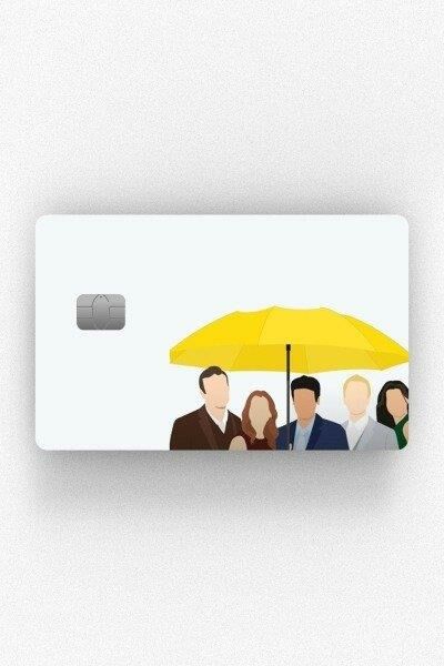 HIMYM Şemsiye Kredi Kartı Kaplama Stickeri Papara, Tosla, Kredi Kartı Için Uyumlu
