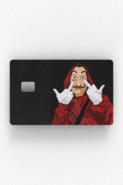 La Casa de Papel Kredi Kartı Kaplama Stickeri Papara, Tosla, Kredi Kartı Için Uyumlu