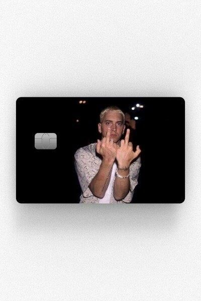 Eminem Kredi Kartı Kaplama Stickeri Papara, Tosla, Kredi Kartı Için Uyumlu