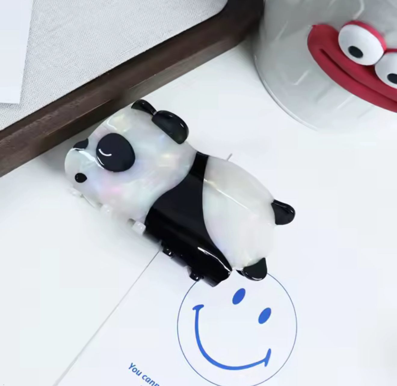 Panda Figürlü Kemik Mandal Toka