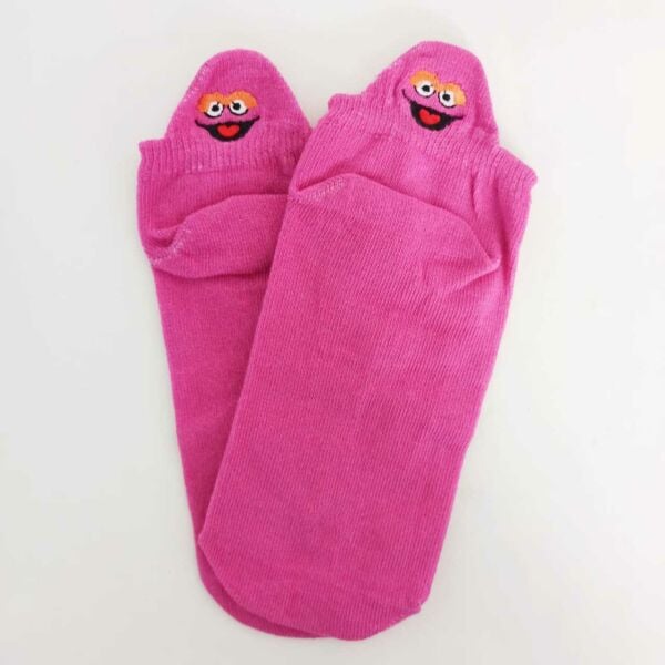 Gülen Surat Pembe Kısa Çorap