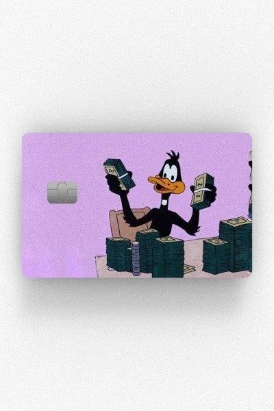 Duffy Duck Kredi Kartı Kaplama Stickeri Papara, Tosla, Kredi Kartı Için Uyumlu