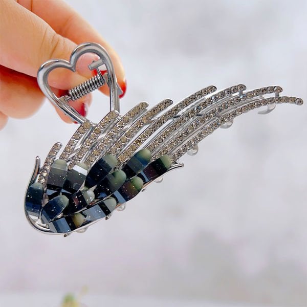 Kuş Kanat Desen Taşlı  Toka