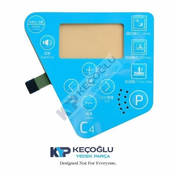 C4 Jack Overlok Panel Etiketi