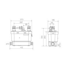 SANISPEED / 12 LT 1 Bulaşık Mak.+ 1 Evye + 1 Lavabo +1 Duş Kabini Tahliye