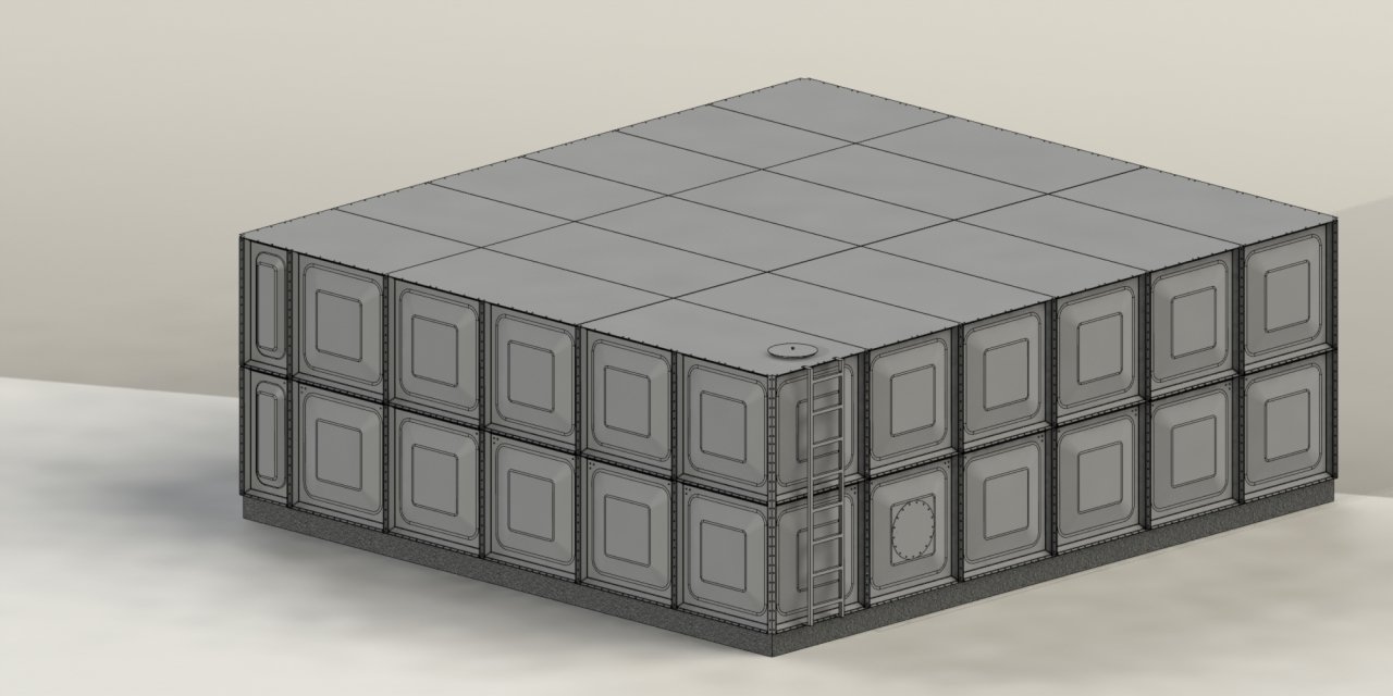 83 TON 304 PASLANMAZ SU DEPOSU (En=5940mm x Boy=6480mm x Yükseklik= 2160mm)