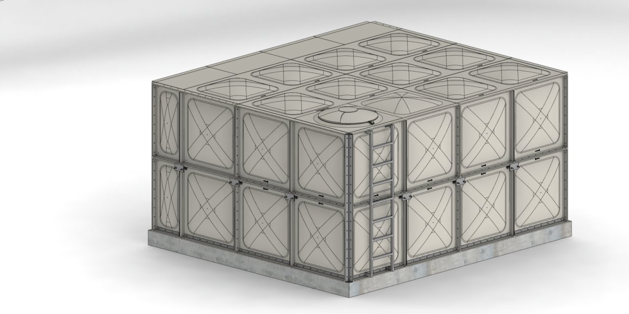 28 TON GRP SU DEPOSU (En=3500mm x Boy=4000mm x Yükseklik= 2000mm)