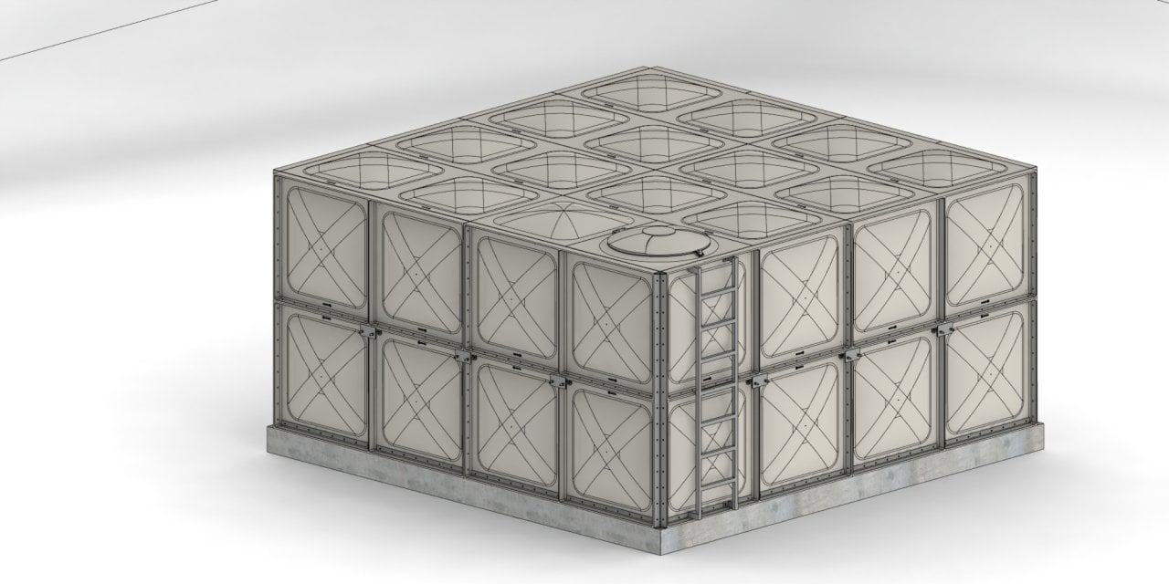 32 TON GRP SU DEPOSU (En=4000mm x Boy=4000mm x Yükseklik= 2000mm)