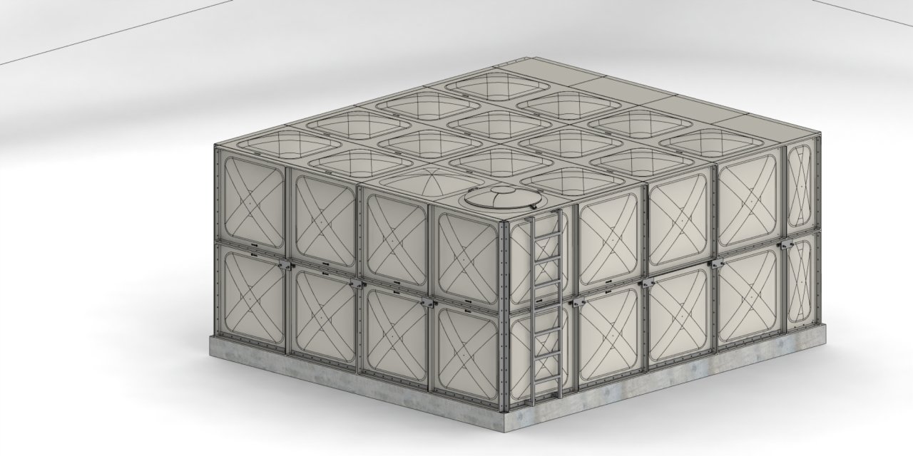 36 TON GRP SU DEPOSU (En=4000mm x Boy=4500mm x Yükseklik= 2000mm)