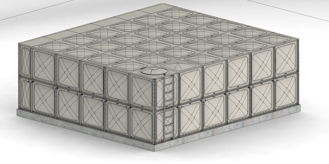 66 TON GRP SU DEPOSU (En=5500mm x Boy=6000mm x Yükseklik= 2000mm)
