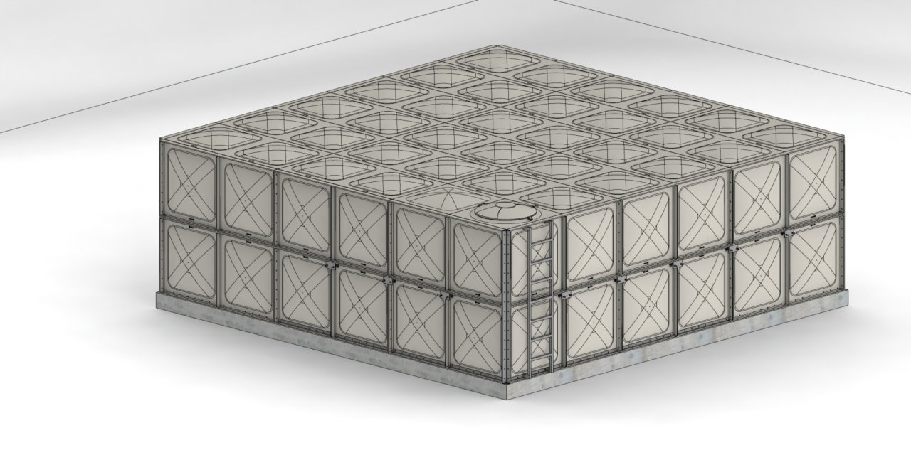72 TON GRP SU DEPOSU  (En =6000mm x Boy =6000mm x Yükseklik= 2000mm)