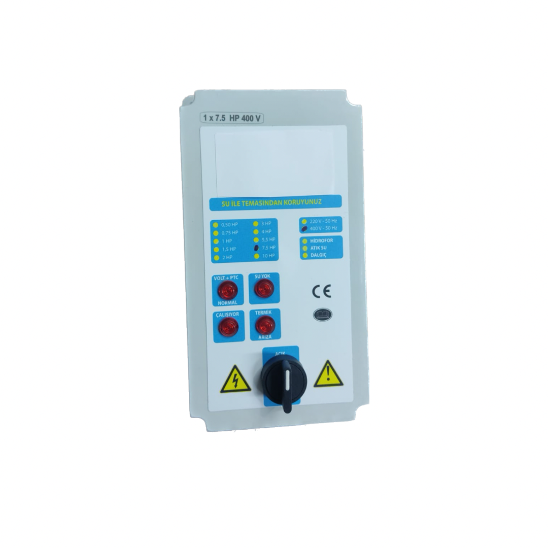 2 HP TRİFAZE TEK POMPA İÇİN MEKANİK PANO (ŞANTİYERLERE ÖZEL)