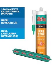 Akfix AC607 Yangına Dayanıklı Akrilik Mastik Beyaz 310 ml