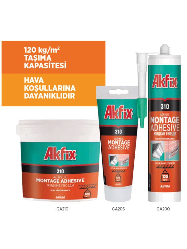 Akfix Montaj Yapıştırıcı Beyaz 310 ml