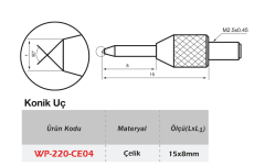 Werka Kompratör Çelik Konik Sivri Temas Ucu 15x8mm