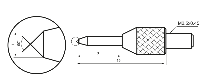 Werka Kompratör Çelik Konik Sivri Temas Ucu 15x8mm