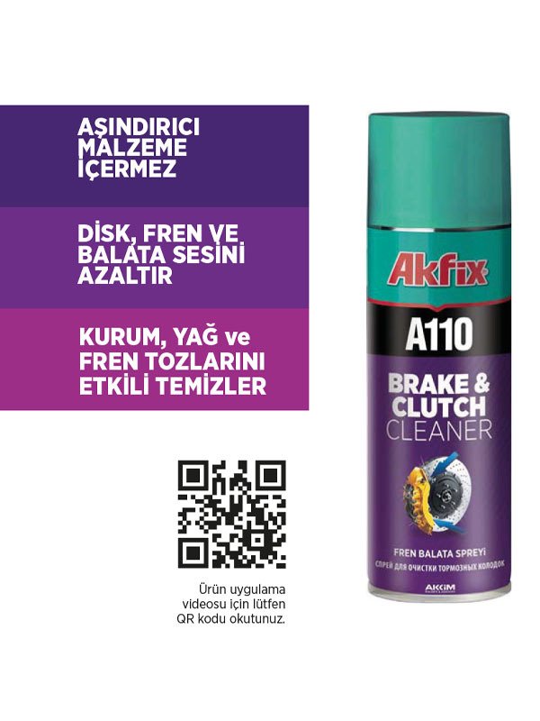 Akfix A110 Fren Balata Temizleyici Sprey 500ml