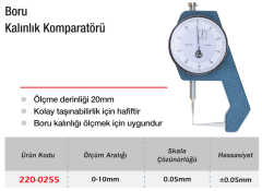 Werka Boru Kalınlık Kompratörü 10X0.05mm