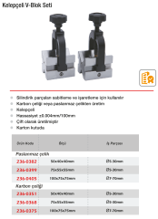 Werka Kelepçeli V-Blok Seti - Paslanmaz Çelik