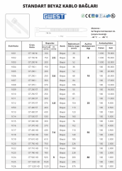 Gwest Beyaz Kablo Bağları