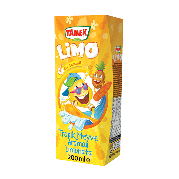 Tamek Limo Tropik Meyve Aromalı Limonata 200ml