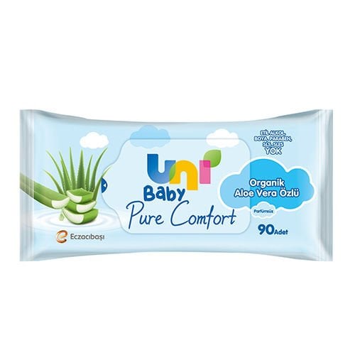 Uni Baby Pure Comf.Islak Mendil Aloevera 90lı